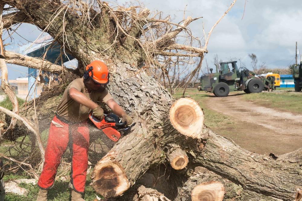 NMCB 1 Clears Tinian Elementary School of Yutu Debris