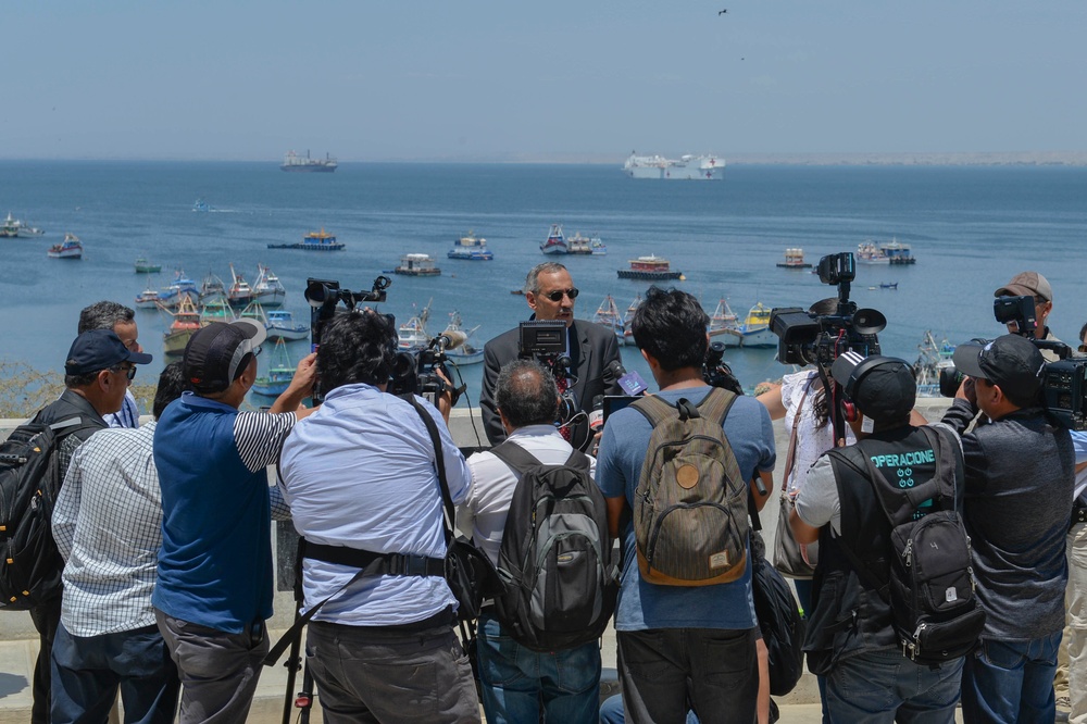 USNS Comfort Host Peruvian Leaders for a Donation Ceremony at Land Based Medical Sites in Peru USNS Comfort Host Peruvian Leaders for a Donation Ceremony at Land Based Medical Sites in Peru