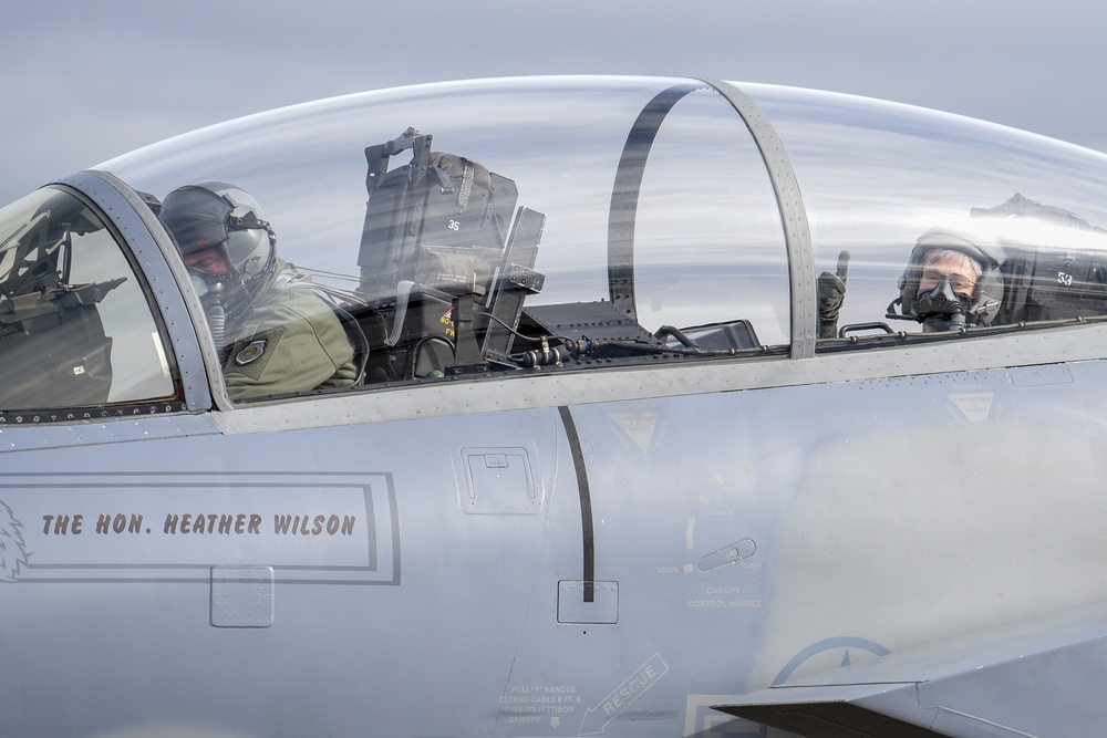 Secretary of the Air Force Heather Wilson visits the 173rd Fighter Wing