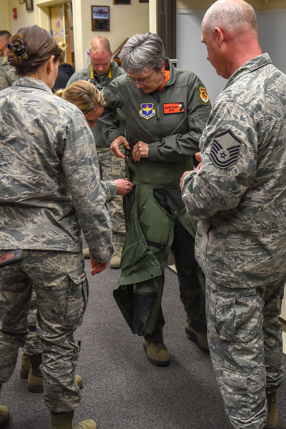 Secretary of the Air Force Heather Wilson visits the 173rd Fighter Wing