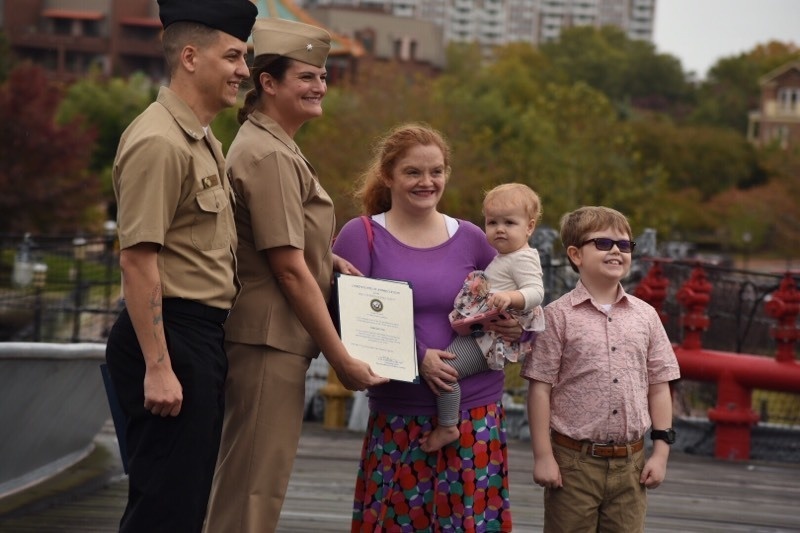 Naval Museum hosts a re-enlistment ceremony