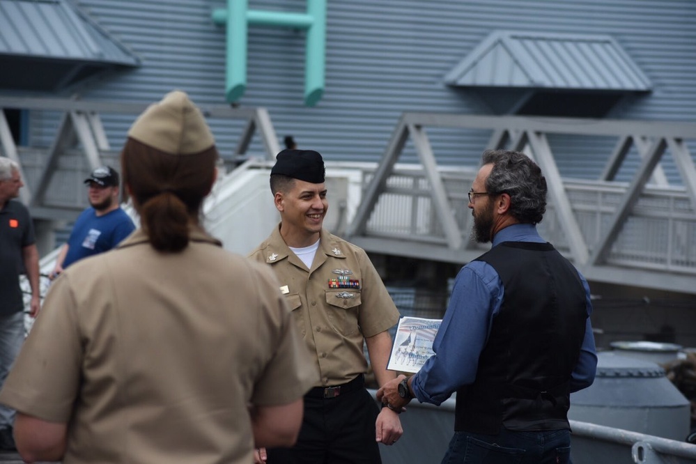 Naval Museum hosts a re-enlistment ceremony