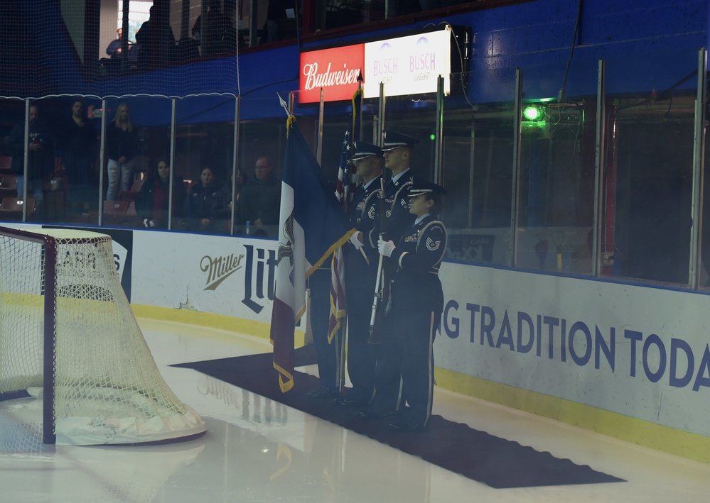 Military appreciation at Des Moines Buccaneers Hockey