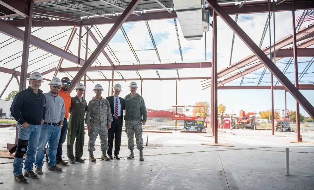 Tulsa Mayor G.T. Bynum visits Mission Training Center construction site at the 138th Fighter Wing