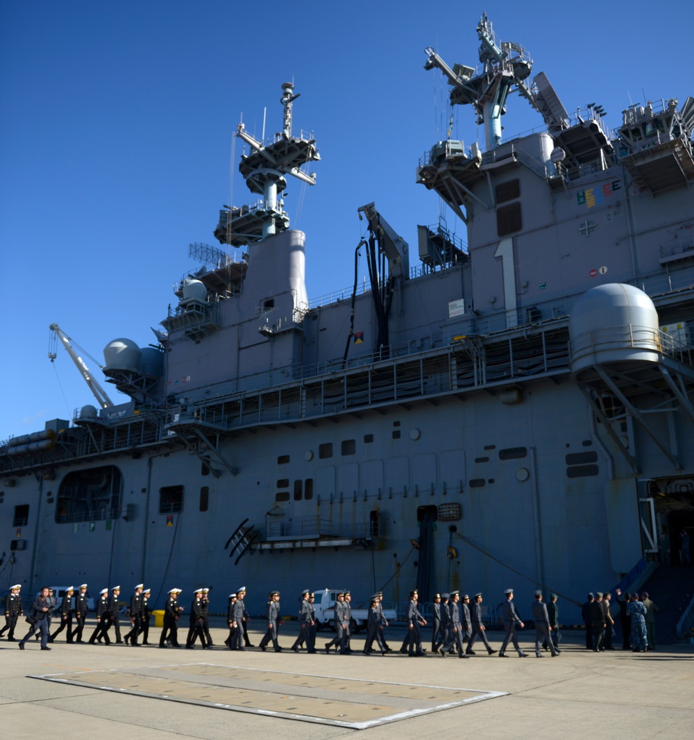 Republic of Korea midshipmen and cadets visit USS Wasp in Sasebo, Japan