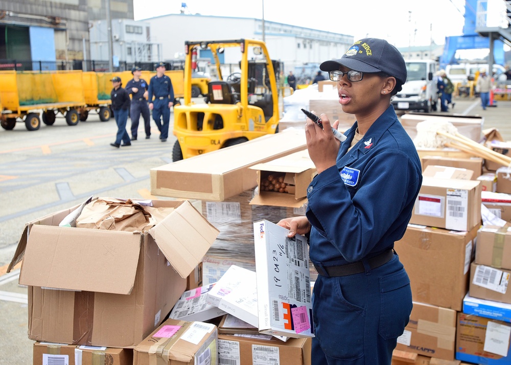 Blue Ridge supply department sorts through stores on the pier