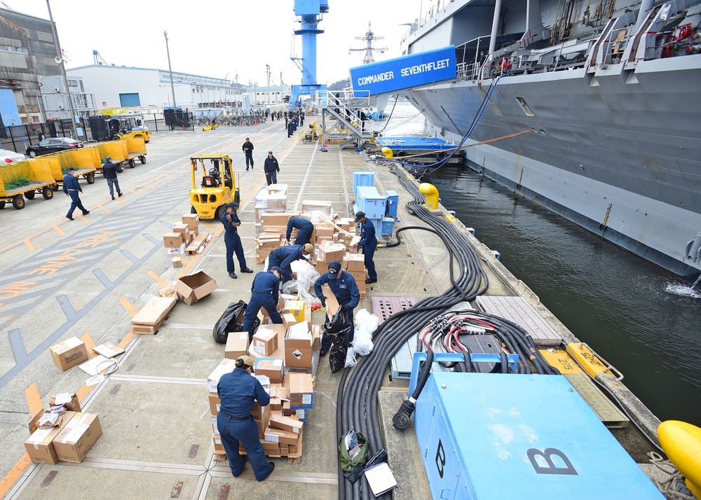 Blue Ridge supply department sorts through stores on the pier