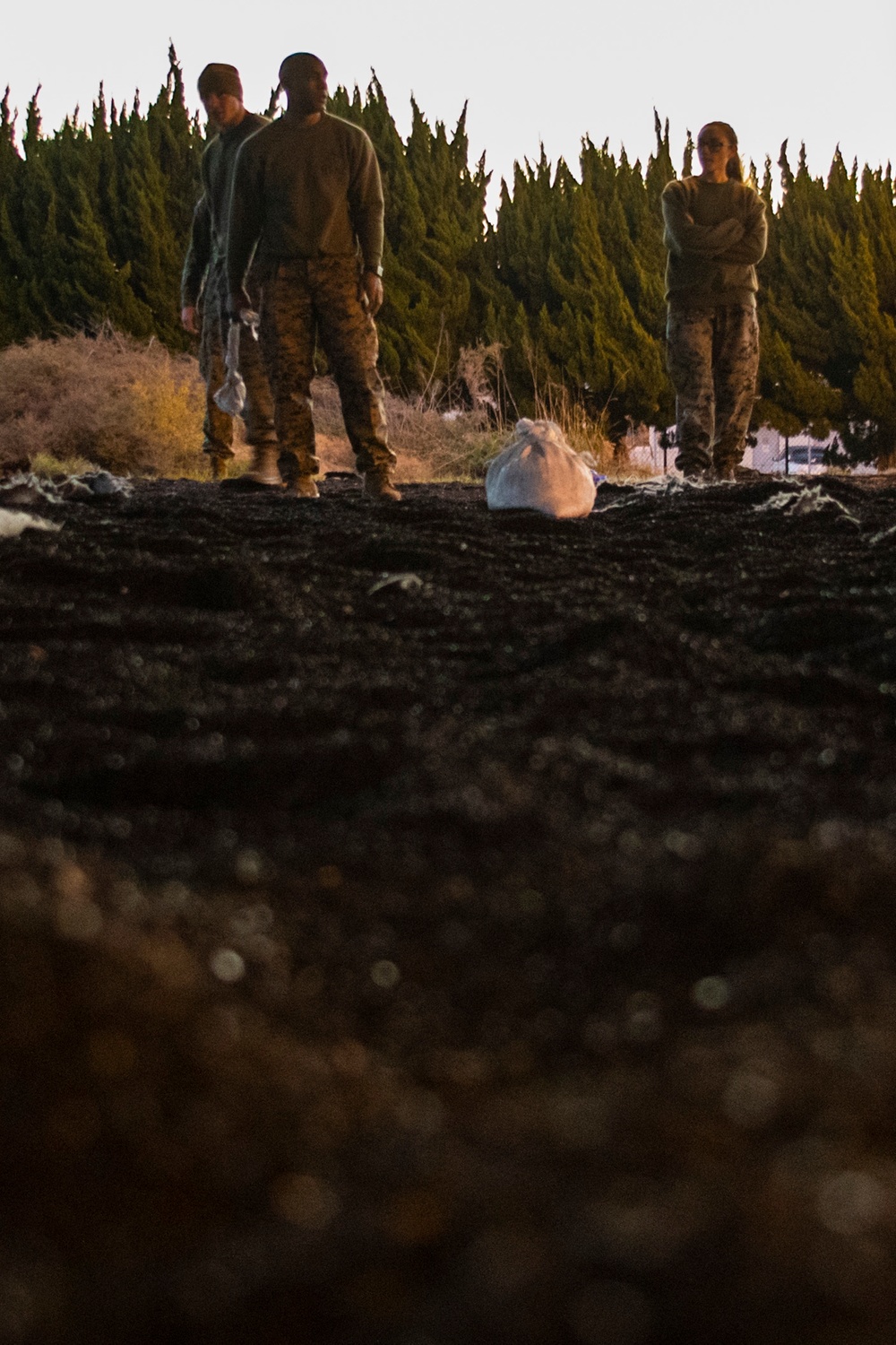 US Marines conduct squadron physical training