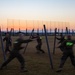 US Marines conduct squadron physical training