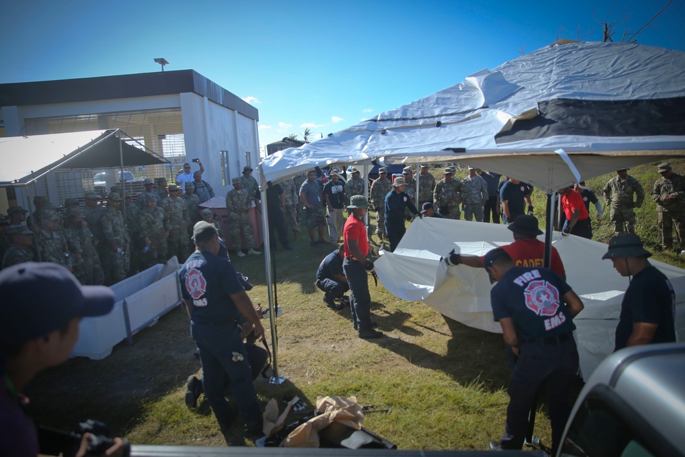 797th Engineer Company Emergency tent demonstration