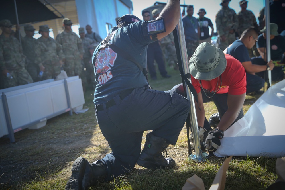797th Engineer Company Emergency Tent demonstration