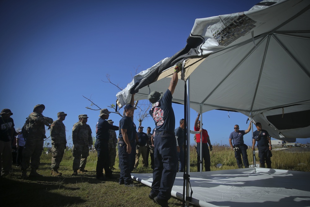 797th Engineer Company Emergency Tent demonstration