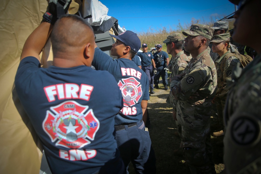 797th Engineer Company Emergency Tent demonstration