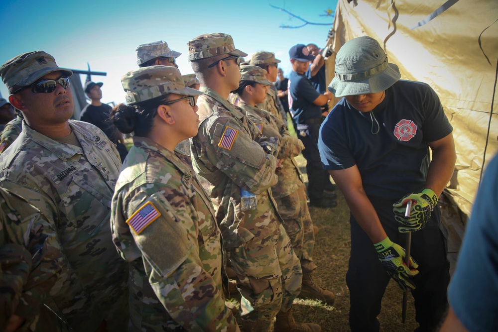 797th Engineer Company Emergency Tent demonstration