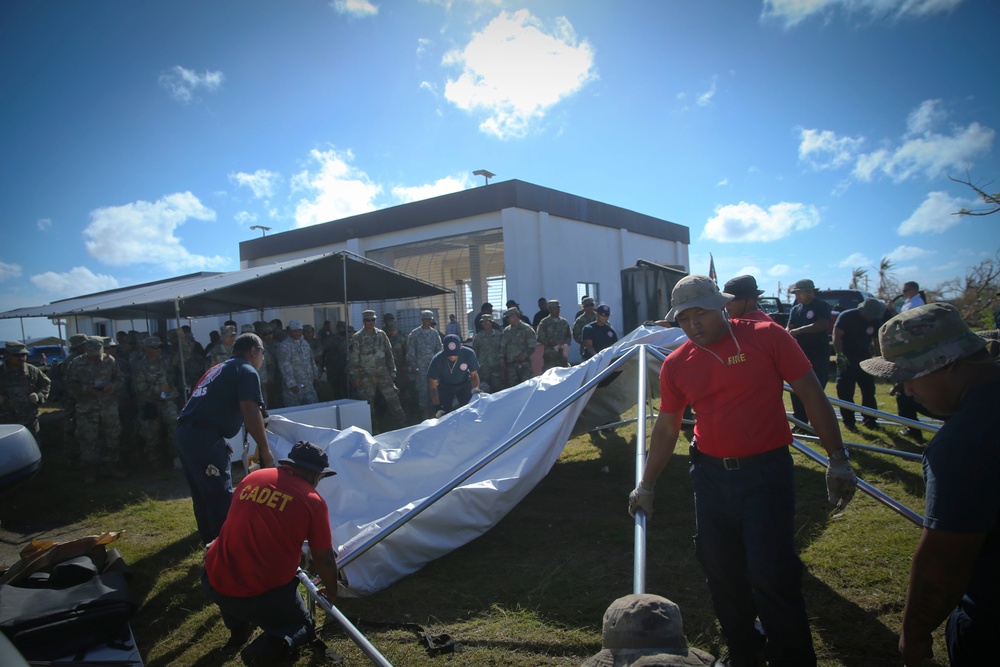 797th Engineer Company Emergency Tent demonstration