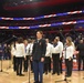 Army National Guard and Reserve sing National Anthem at Hoops for Troops Detroit Pistons Game