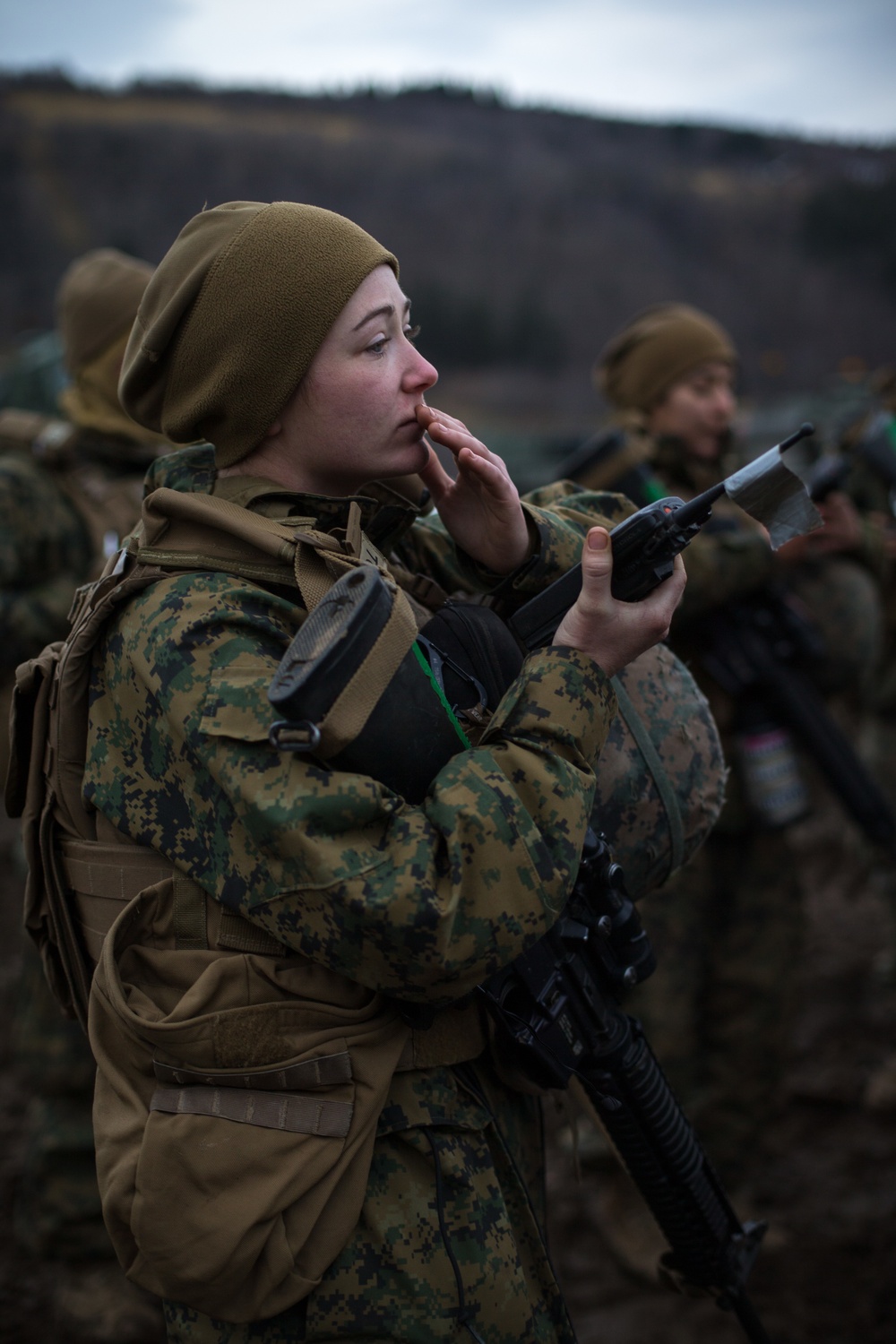 CLB-2 Marines Resupply Transport Fuel to a Combat Support Service Area