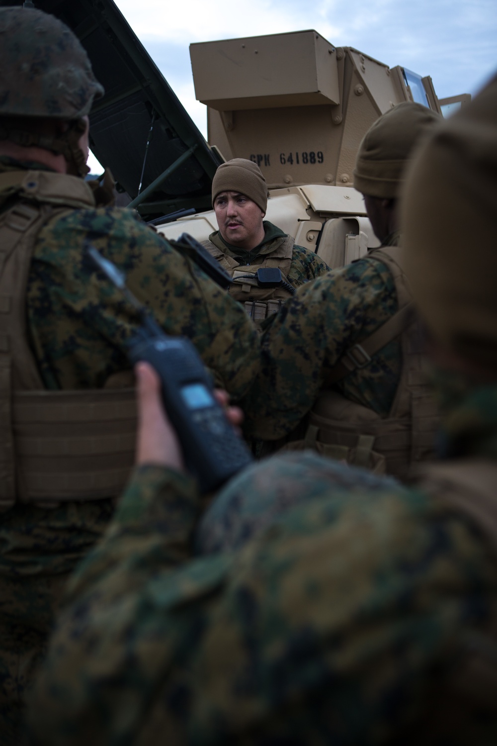 CLB-2 Marines Resupply Transport Fuel to a Combat Support Service Area