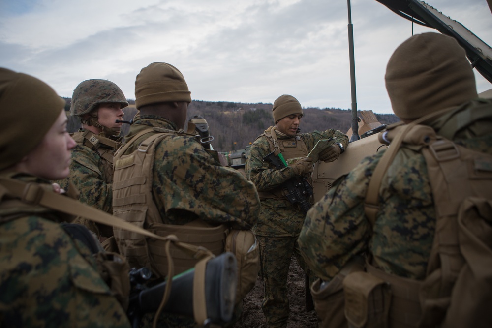 CLB-2 Marines Resupply Transport Fuel to a Combat Support Service Area