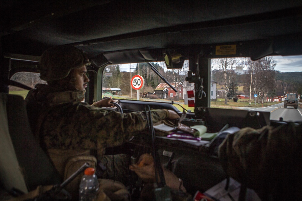 CLB-2 Marines Resupply Transport Fuel to a Combat Support Service Area