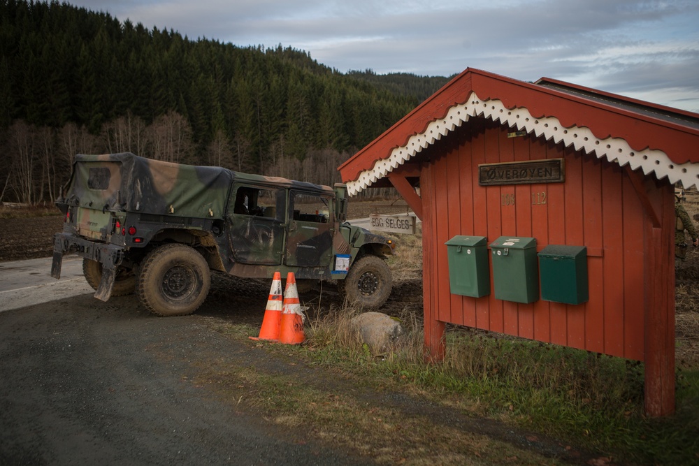 CLB-2 Marines Resupply Transport Fuel to a Combat Support Service Area