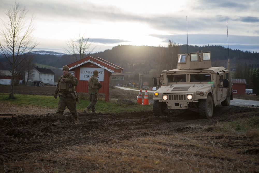 CLB-2 Marines Resupply Transport Fuel to a Combat Support Service Area