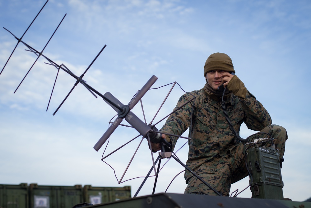 CLB-2 Marines Resupply Transport Fuel to a Combat Support Service Area