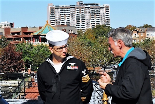 Naval Museum hosts a re-enlistment ceremony for VAW-123