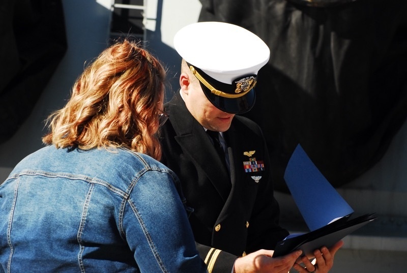 Naval Museum hosts a re-enlistment ceremony for VAW-123