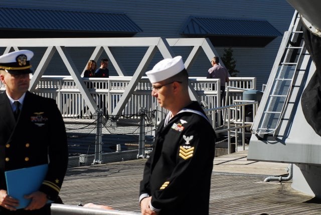 Naval Museum hosts a re-enlistment ceremony for VAW-123