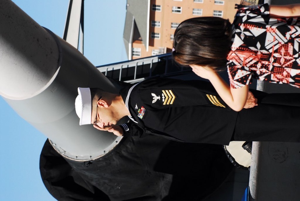 Naval Museum hosts a re-enlistment ceremony for VAW-123