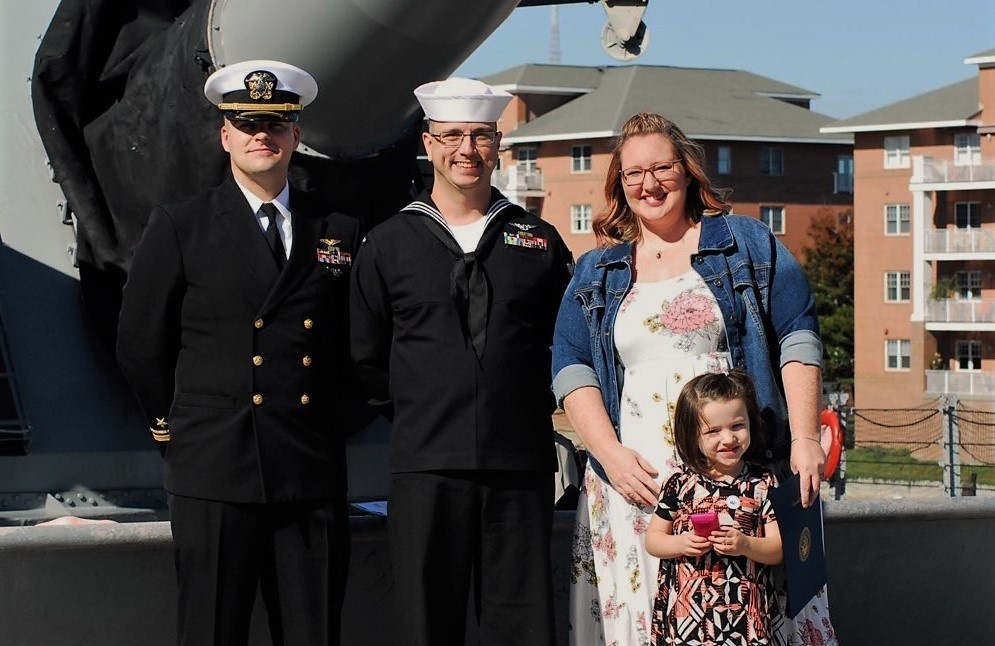 Naval Museum hosts a re-enlistment ceremony for VAW-123