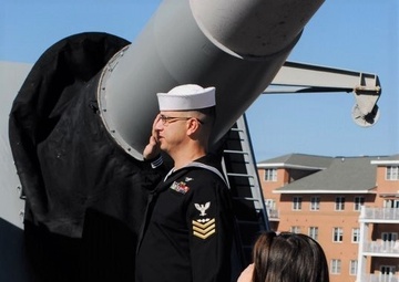 Naval Museum hosts a re-enlistment ceremony for VAW-123