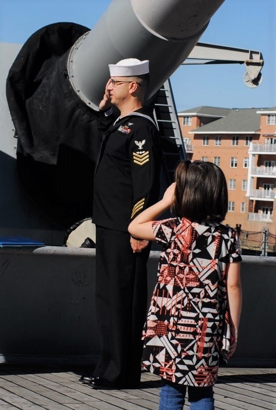 Naval Museum hosts a re-enlistment ceremony for VAW-123