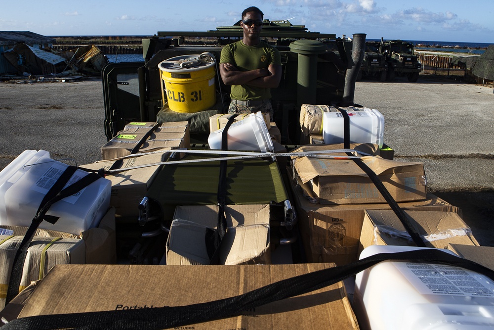 31st MEU, CLB-31 provide muscle for FEMA tent distribution on Tinian