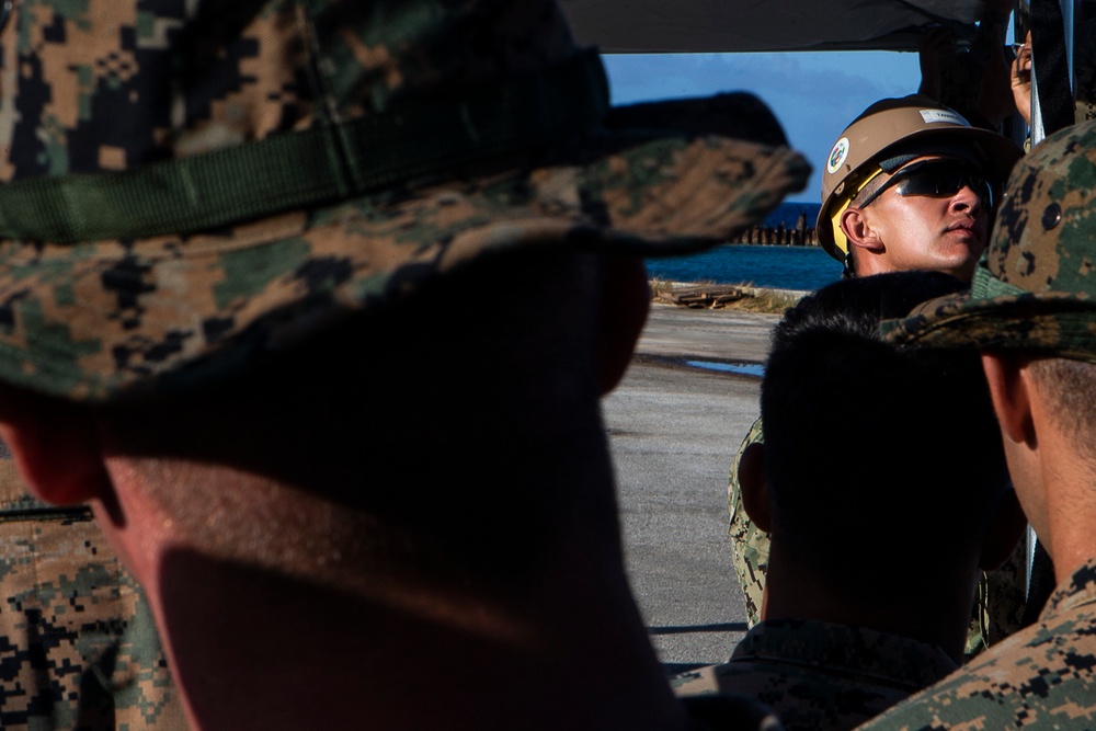 31st MEU, CLB-31 provide muscle for FEMA tent distribution on Tinian