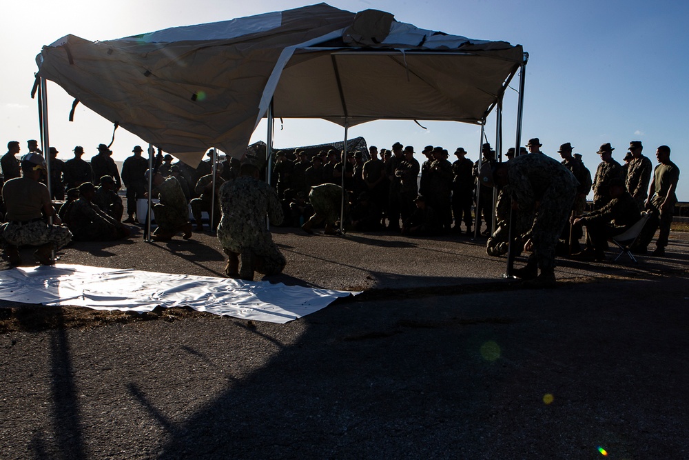 31st MEU, CLB-31 provide muscle for FEMA tent distribution on Tinian