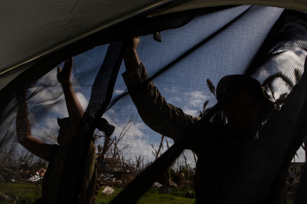 31st MEU, CLB-31 provide muscle for FEMA tent distribution on Tinian