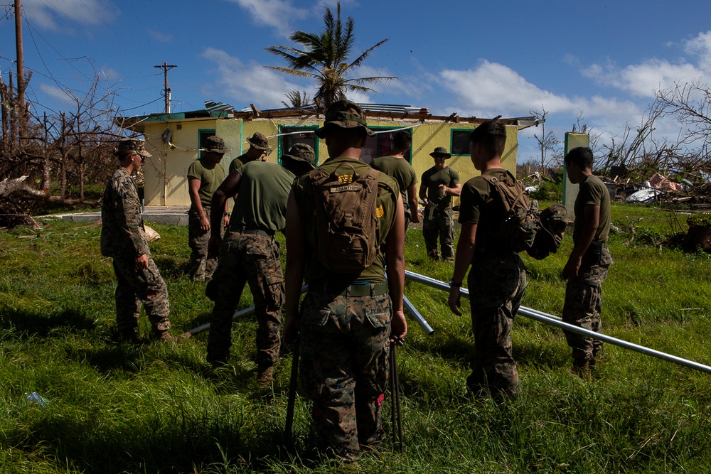 31st MEU, CLB-31 provide muscle for FEMA tent distribution on Tinian