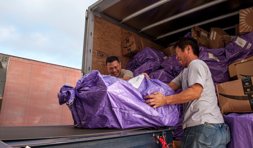 DET 3 distribute mails for all U.S. military services on Okinawa