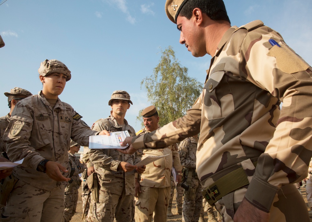 Graduation ceremony at the Besmaya Range Complex