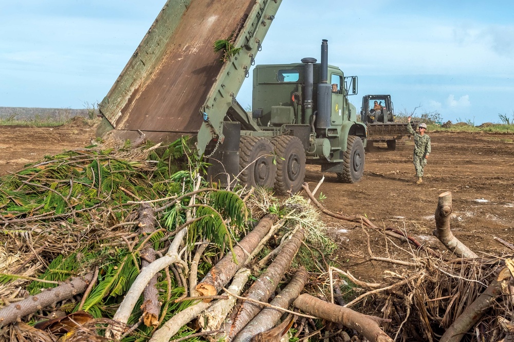 NMCB 1 Continues Clearing Debris in Tinian