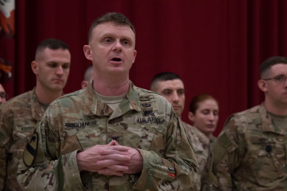 U.S. Army Central Headquarters and Headquarters Company combat patching ceremony