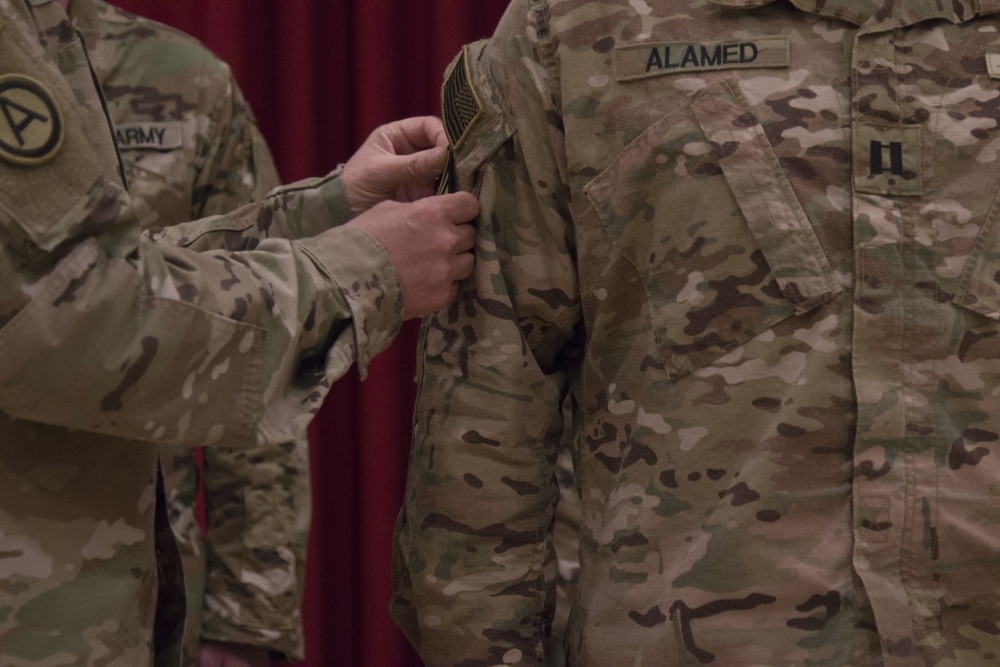 U.S. Army Central Headquarters and Headquarters Battalion combat patching ceremony