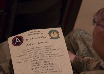 U.S. Army Central Headquarters and Headquarters Battalion combat patching ceremony