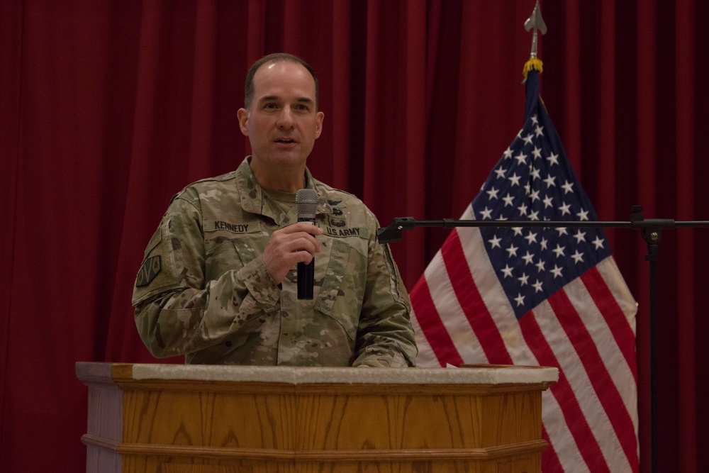 U.S. Army Central Headquarters and Headquarters Battalion combat patching ceremony