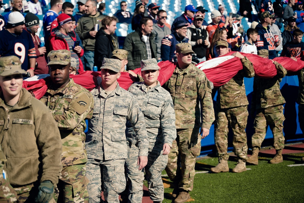 Buffalo Bills Kick Off with Ceremony for N.Y. Service Members