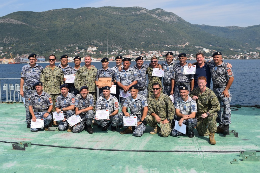 U.S. and Montenegrin Navy Divers