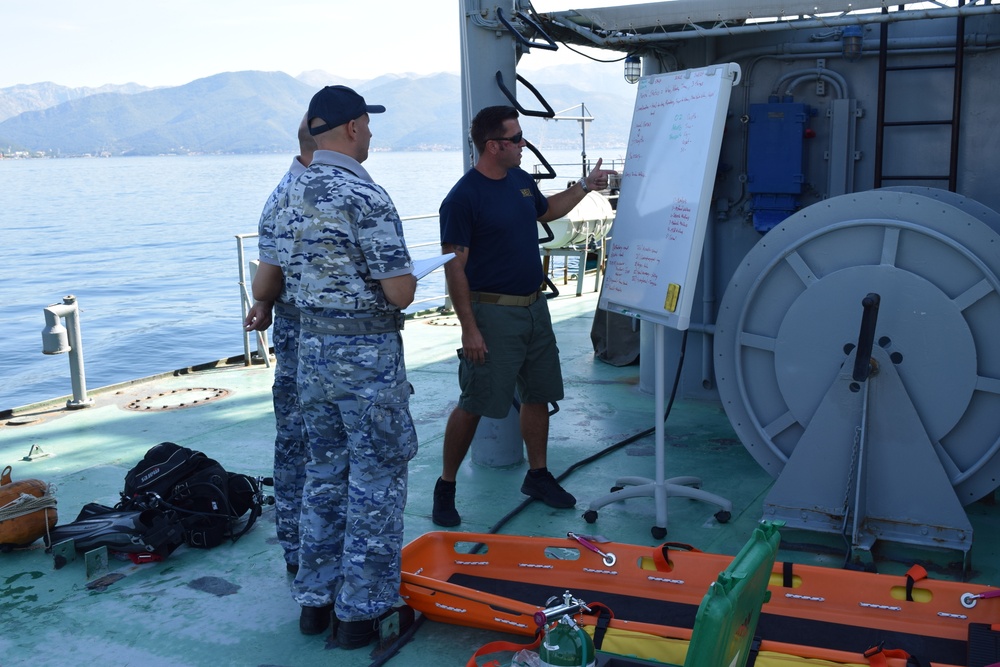 U.S. Navy HMA support of Montenegrin divers