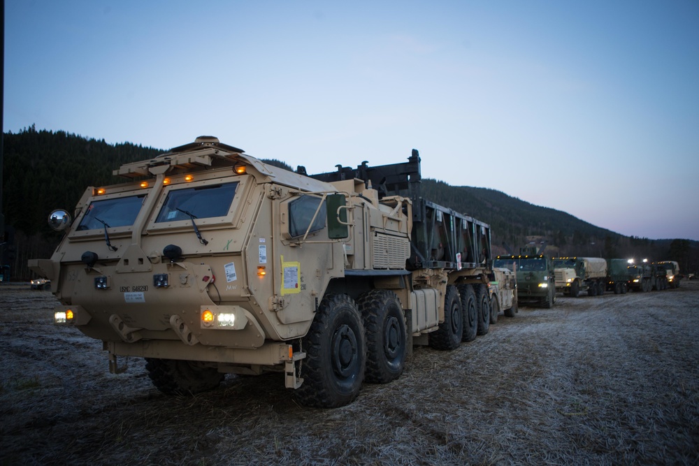 Convoy Movement: CLB-2 Marines Move Back to Voll, Norway